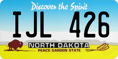 ND license plate IJL426