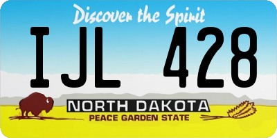 ND license plate IJL428