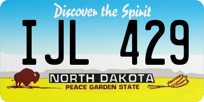 ND license plate IJL429