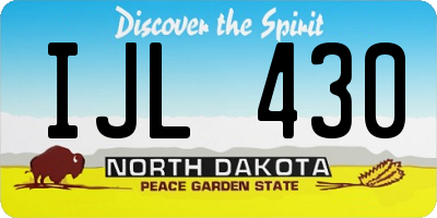 ND license plate IJL430