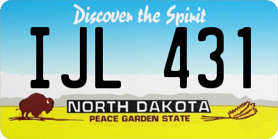 ND license plate IJL431