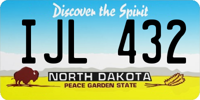 ND license plate IJL432