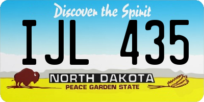 ND license plate IJL435