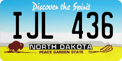 ND license plate IJL436