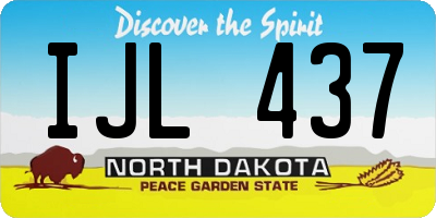 ND license plate IJL437