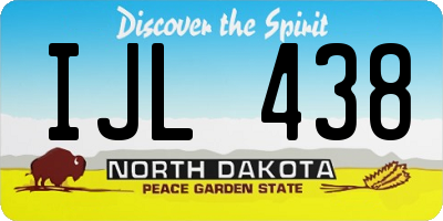 ND license plate IJL438