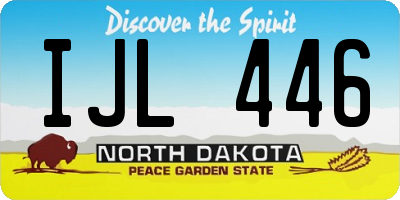 ND license plate IJL446
