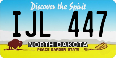 ND license plate IJL447