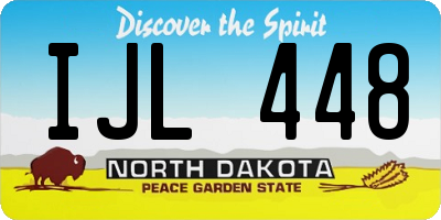 ND license plate IJL448