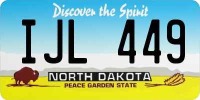 ND license plate IJL449