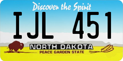 ND license plate IJL451
