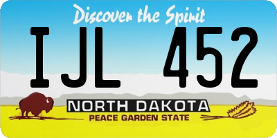 ND license plate IJL452