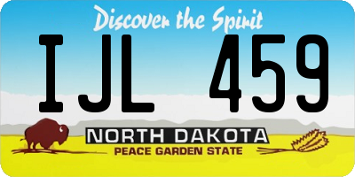 ND license plate IJL459