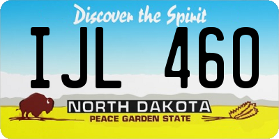 ND license plate IJL460