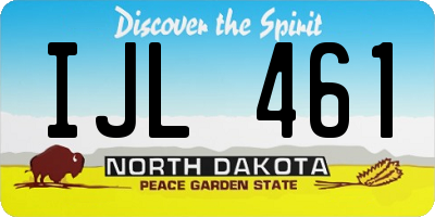 ND license plate IJL461