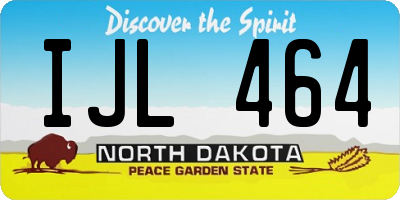 ND license plate IJL464