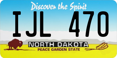 ND license plate IJL470