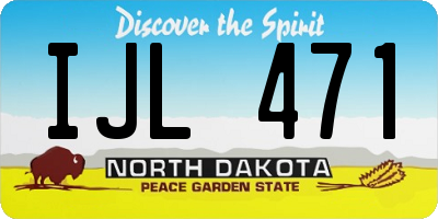 ND license plate IJL471