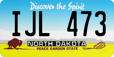 ND license plate IJL473