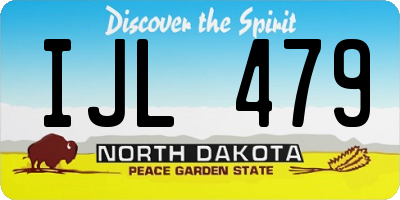 ND license plate IJL479