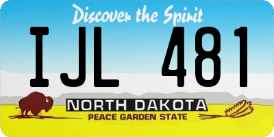 ND license plate IJL481