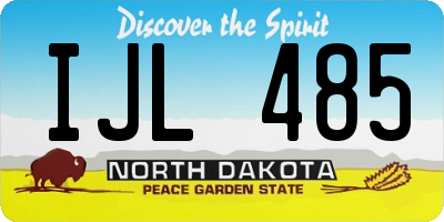 ND license plate IJL485