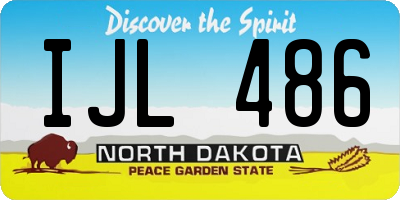 ND license plate IJL486