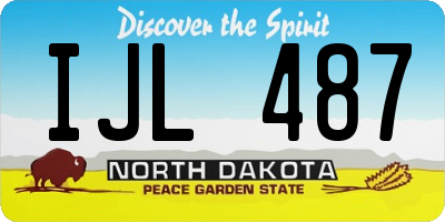 ND license plate IJL487