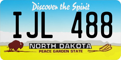 ND license plate IJL488