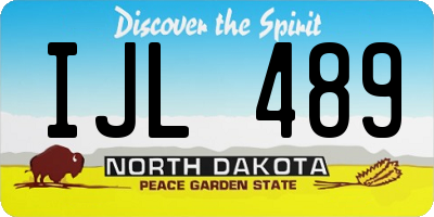 ND license plate IJL489