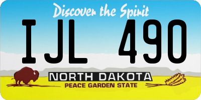 ND license plate IJL490