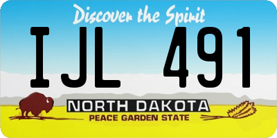 ND license plate IJL491