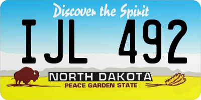 ND license plate IJL492