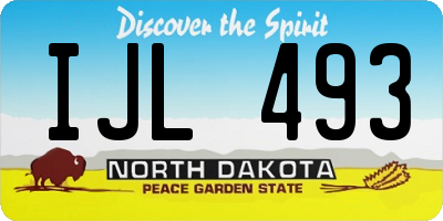 ND license plate IJL493