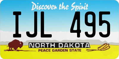 ND license plate IJL495