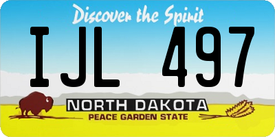 ND license plate IJL497