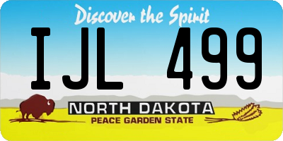 ND license plate IJL499