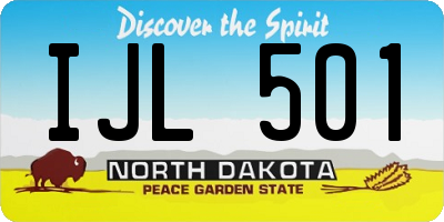 ND license plate IJL501