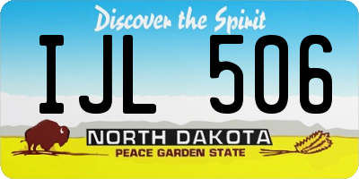 ND license plate IJL506