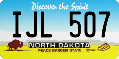 ND license plate IJL507