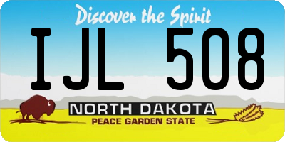 ND license plate IJL508