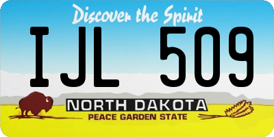 ND license plate IJL509