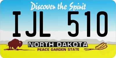 ND license plate IJL510