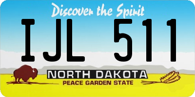 ND license plate IJL511