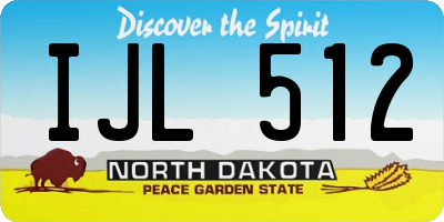 ND license plate IJL512