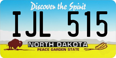 ND license plate IJL515