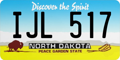 ND license plate IJL517