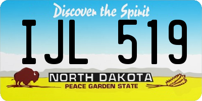 ND license plate IJL519
