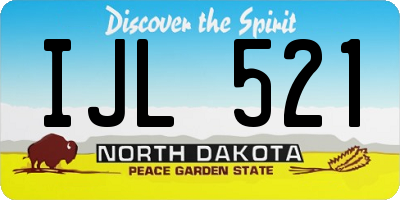 ND license plate IJL521