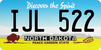 ND license plate IJL522